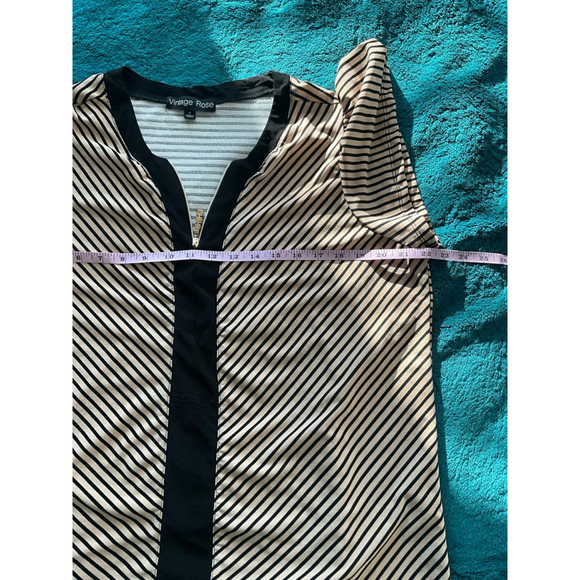 Vintage Rose Striped Women's Top Size XL - Picture 7 of 11